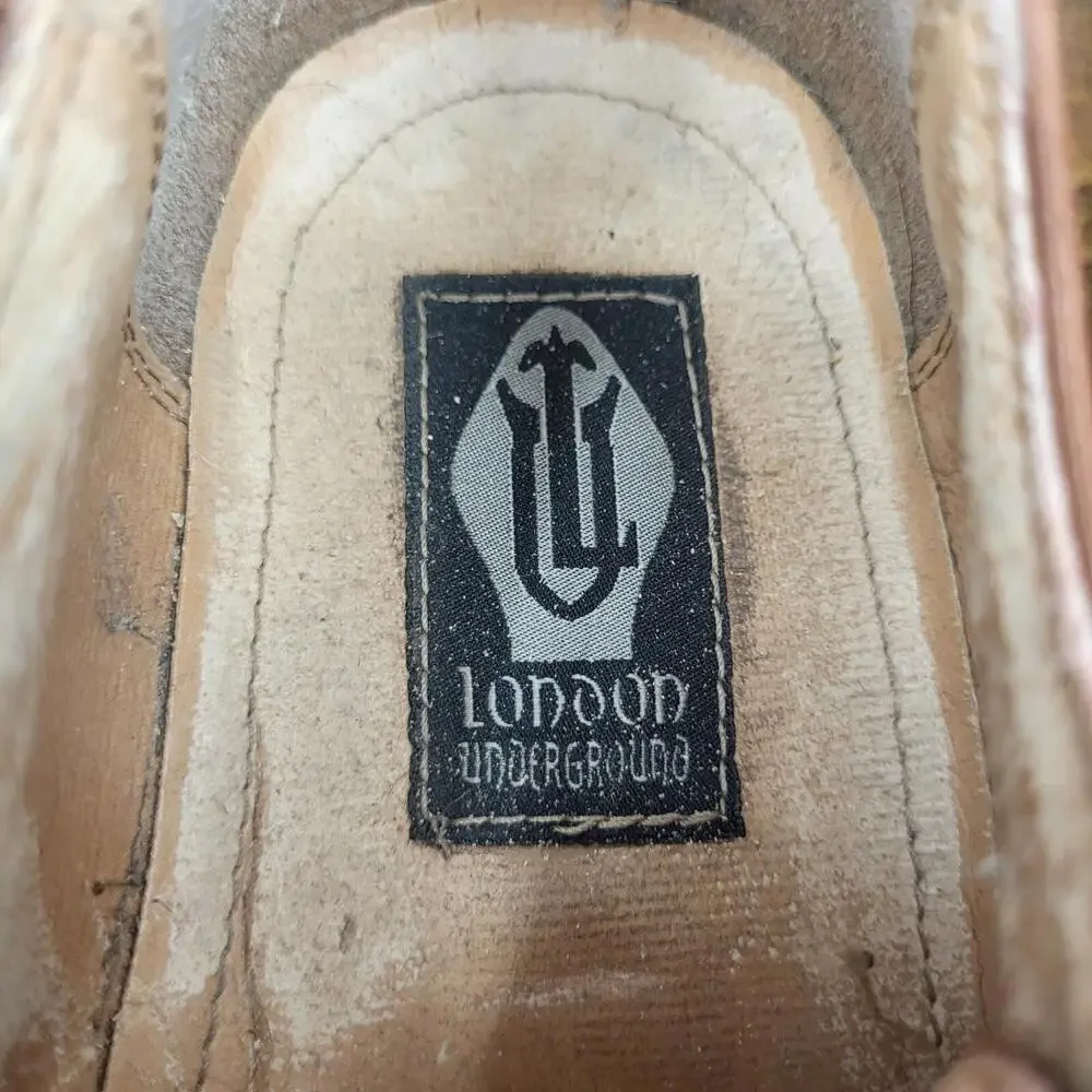 London Underground Oxford‎ Shoes Mens 10.5 M Brown Leather Square Toe Peyton